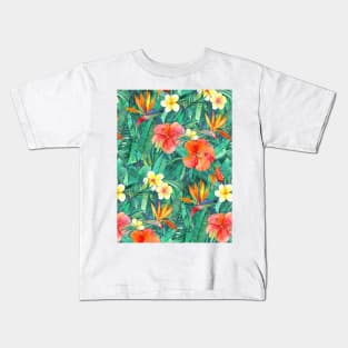 Classic Tropical Garden Kids T-Shirt